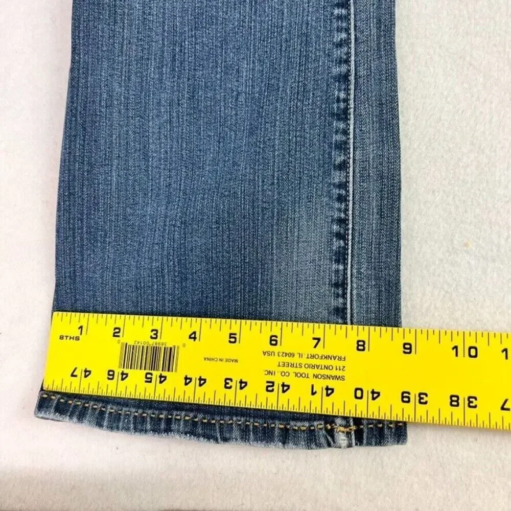 Vigoss Jean Women 9 Milan Medium Blue Wash Denim Bootcut Low Rise Casual Cowgirl